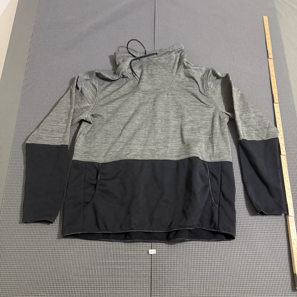 Columbia Sportswear Mens XL Gray Black Colorblock Funnel Neck Pullover Hoodie